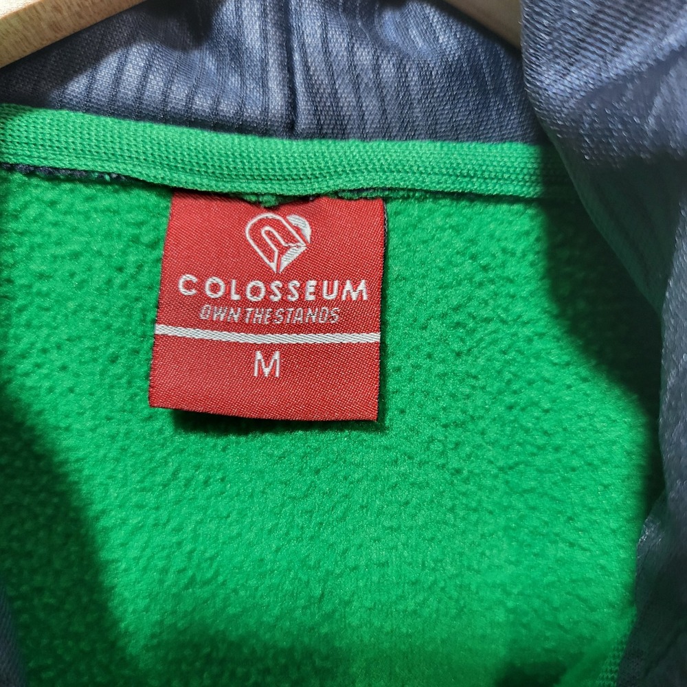 Colosseum Notre Dame Fighting Irish Green Full Zip Hoodie Jacket Fleece Lined M - Picture 4 of 7